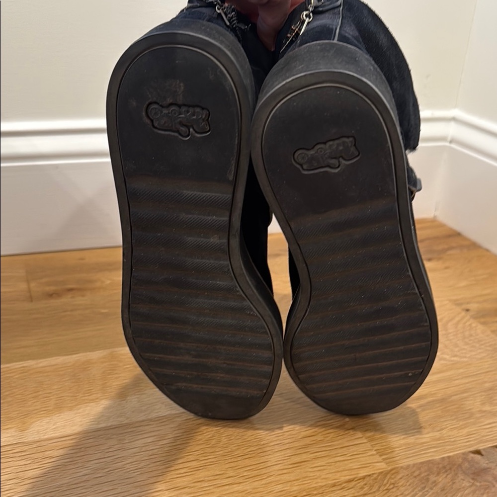 Coach Black Shearling Boots - City Hiker Boot - Picture 6 of 7